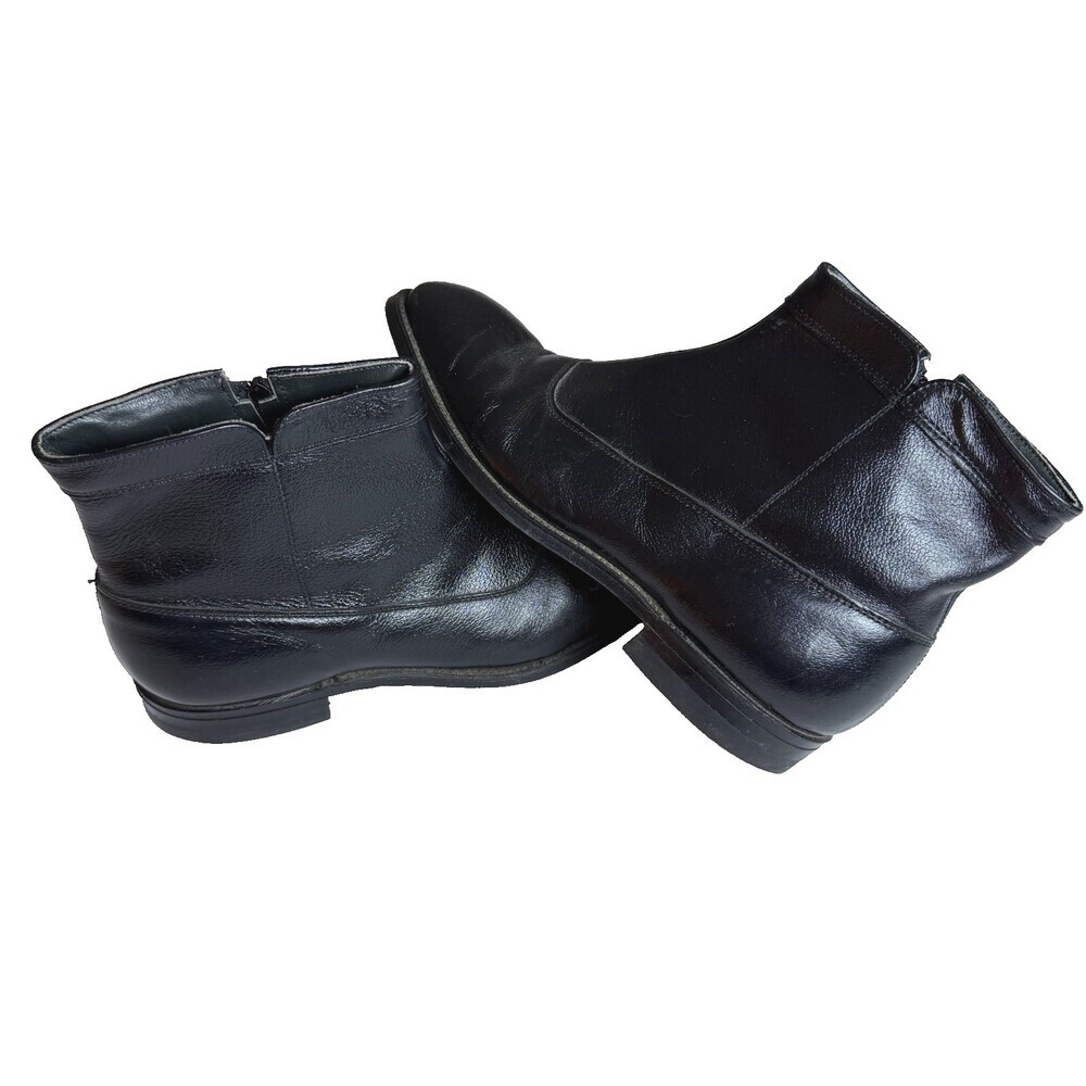 Vintage 60s 70s Side Zip Boots O'Sullivan Heel Union Made Men's 8EE (Extra Wide)